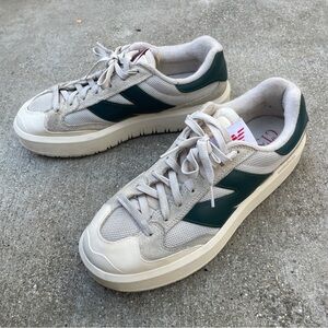 New Balance Gray and Dark Green Sneakers